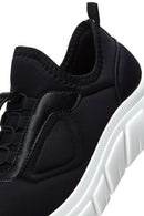 Women's Black Thick Soled Fabric Sneaker | Derimod Women's Black Thick Soled Fabric Sneaker | Derimod