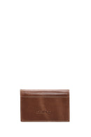 Men's Tan Leather Card Holder | Derimod Men's Tan Leather Card Holder | Derimod