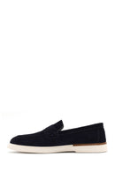 Erkek Lacivert Süet Deri Casual Loafer | Derimod Erkek Lacivert Süet Deri Casual Loafer | Derimod
