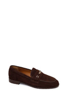 Woman Brown Buckled Suede Masculine Loafer | Derimod Woman Brown Buckled Suede Masculine Loafer | Derimod