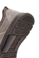 Erkek Vizon Bağcıklı Nubuk Deri Casual Sneaker | Derimod Erkek Vizon Bağcıklı Nubuk Deri Casual Sneaker | Derimod
