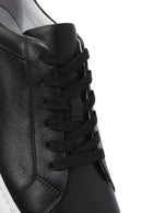 Erkek Siyah Bağcıklı Kalın Tabanlı Deri Sneaker | Derimod Erkek Siyah Bağcıklı Kalın Tabanlı Deri Sneaker | Derimod