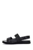 Women's Black Leather Sandals | Derimod Women's Black Leather Sandals | Derimod