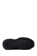 Erkek Siyah Deri Süet Detaylı Sneaker | Derimod Erkek Siyah Deri Süet Detaylı Sneaker | Derimod