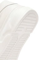 Erkek Beyaz Bağcıklı Deri Sneaker | Derimod Erkek Beyaz Bağcıklı Deri Sneaker | Derimod