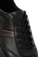 Erkek Siyah Bağcıklı Deri Sneaker | Derimod Erkek Siyah Bağcıklı Deri Sneaker | Derimod
