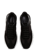 Men's Black Suede Detailed Sneaker | Derimod Men's Black Suede Detailed Sneaker | Derimod