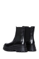 Women's Black Leather Thick Soled Chelsea Boots | Derimod Women's Black Leather Thick Soled Chelsea Boots | Derimod