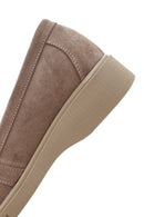 Women's Mink Suede Leather Buckle Comfort Casual Loafer | Derimod Women's Mink Suede Leather Buckle Comfort Casual Loafer | Derimod