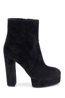 Women's Suede Heeled Boots | Derimod Women's Suede Heeled Boots | Derimod