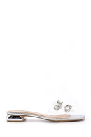 Women's Transparent Stone Slippers | Derimod Women's Transparent Stone Slippers | Derimod
