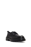Men's Black Lace-Up Thick-Soled Leather Casual Shoe | Derimod Men's Black Lace-Up Thick-Soled Leather Casual Shoe | Derimod