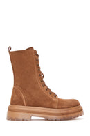 Women's Tan Suede Leather Boots | Derimod Women's Tan Suede Leather Boots | Derimod