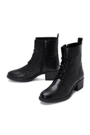 Women's Black Zippered Heeled Boots | Derimod Women's Black Zippered Heeled Boots | Derimod