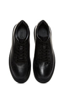 Men's Black Lace-up Leather Sneaker | Derimod Men's Black Lace-up Leather Sneaker | Derimod
