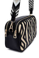 Woman Black Patterned Crossbody Bag | Derimod Woman Black Patterned Crossbody Bag | Derimod