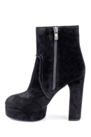 Women's Suede Heeled Boots | Derimod Women's Suede Heeled Boots | Derimod