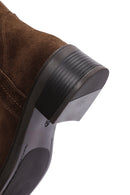 Women's Brown Suede Leather Boots | Derimod Women's Brown Suede Leather Boots | Derimod