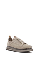 Men's Beige Lace-Up Suede Leather Sneaker | Derimod Men's Beige Lace-Up Suede Leather Sneaker | Derimod