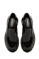 Women's Black Patent Leather Masculine Loafer | Derimod Women's Black Patent Leather Masculine Loafer | Derimod