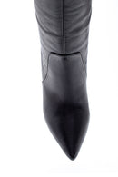 Women's Leather Thin Heeled Boots | Derimod Women's Leather Thin Heeled Boots | Derimod