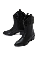 Kadın Siyah Topuklu Kovboy Bot | Derimod Kadın Siyah Topuklu Kovboy Bot | Derimod
