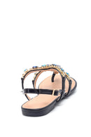 Women's Casual Stone Detailed Sandals | Derimod Women's Casual Stone Detailed Sandals | Derimod