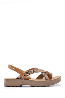Women's Snakeskin Patterned Sandals | Derimod Women's Snakeskin Patterned Sandals | Derimod