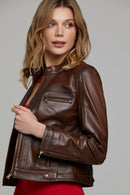 Sara Women's Leather Jacket | Derimod Sara Women's Leather Jacket | Derimod