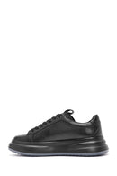 Erkek Siyah Bağcıklı Deri Sneaker | Derimod Erkek Siyah Bağcıklı Deri Sneaker | Derimod