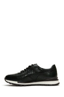 Men's Green Leather Printed Sneaker | Derimod Men's Green Leather Printed Sneaker | Derimod