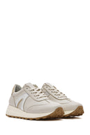 Women's Beige Lace-up Leather Sneaker | Derimod Women's Beige Lace-up Leather Sneaker | Derimod