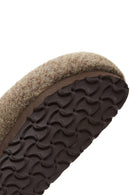 Women's Mink Flat Slippers | Derimod Women's Mink Flat Slippers | Derimod
