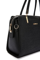 Women's Black Long Strap Crocodile Handbag | Derimod Women's Black Long Strap Crocodile Handbag | Derimod