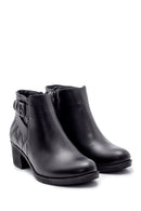 Women's Leather Quilted Detailed Boots | Derimod Women's Leather Quilted Detailed Boots | Derimod