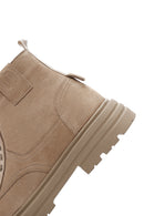 Men's Beige Casual Nubuck Leather Boots | Derimod Men's Beige Casual Nubuck Leather Boots | Derimod