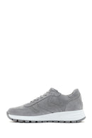 Kadın Antrasit Bağcıklı Süet Deri Sneaker | Derimod Kadın Antrasit Bağcıklı Süet Deri Sneaker | Derimod