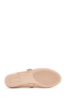 Women's Beige Buckled Jelly Ballerinas | Derimod Women's Beige Buckled Jelly Ballerinas | Derimod