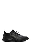 Erkek Siyah Bağcıklı Deri Casual Sneaker | Derimod Erkek Siyah Bağcıklı Deri Casual Sneaker | Derimod