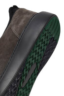 Erkek Gri Bağcıklı Nubuk Deri Sneaker | Derimod Erkek Gri Bağcıklı Nubuk Deri Sneaker | Derimod