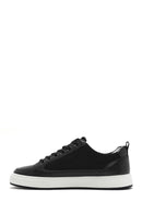 Erkek Siyah Bağcıklı Deri Sneaker | Derimod Erkek Siyah Bağcıklı Deri Sneaker | Derimod