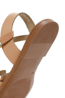 Women's Powder Ankle Strap Leather Bodrum Sandals | Derimod Women's Powder Ankle Strap Leather Bodrum Sandals | Derimod
