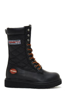 Harley Davidson Women's Black Katy Leather Boots | Derimod Harley Davidson Women's Black Katy Leather Boots | Derimod