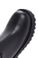 Women's Black Zippered Leather Boots | Derimod Women's Black Zippered Leather Boots | Derimod