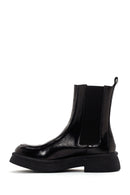 Women's Black Patent Leather Classic Chelsea Boots | Derimod Women's Black Patent Leather Classic Chelsea Boots | Derimod