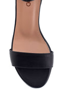 Women's Short Heeled Leather Sandals | Derimod Women's Short Heeled Leather Sandals | Derimod