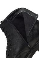 Men's Black Lace-Up Zipper Leather Casual Boot | Derimod Men's Black Lace-Up Zipper Leather Casual Boot | Derimod