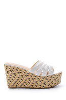 Women's Wedge Heeled Slippers | Derimod Women's Wedge Heeled Slippers | Derimod