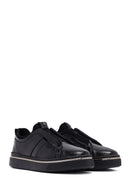 Male Black Leather Sneakers | Derimod Male Black Leather Sneakers | Derimod