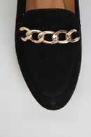 Women's Suede Shoes with Chain | Derimod Women's Suede Shoes with Chain | Derimod